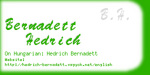 bernadett hedrich business card